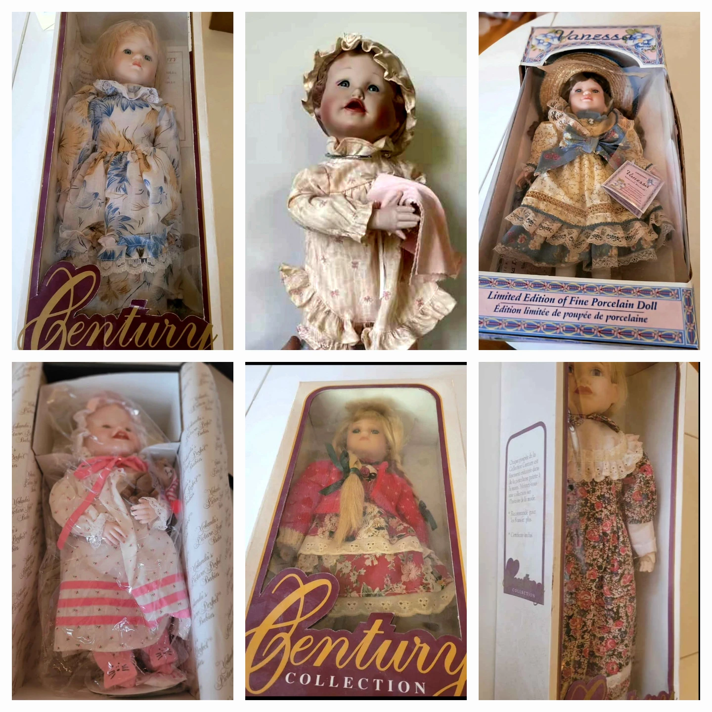 NEW Century Collection Porcelain Dolls (with COA)