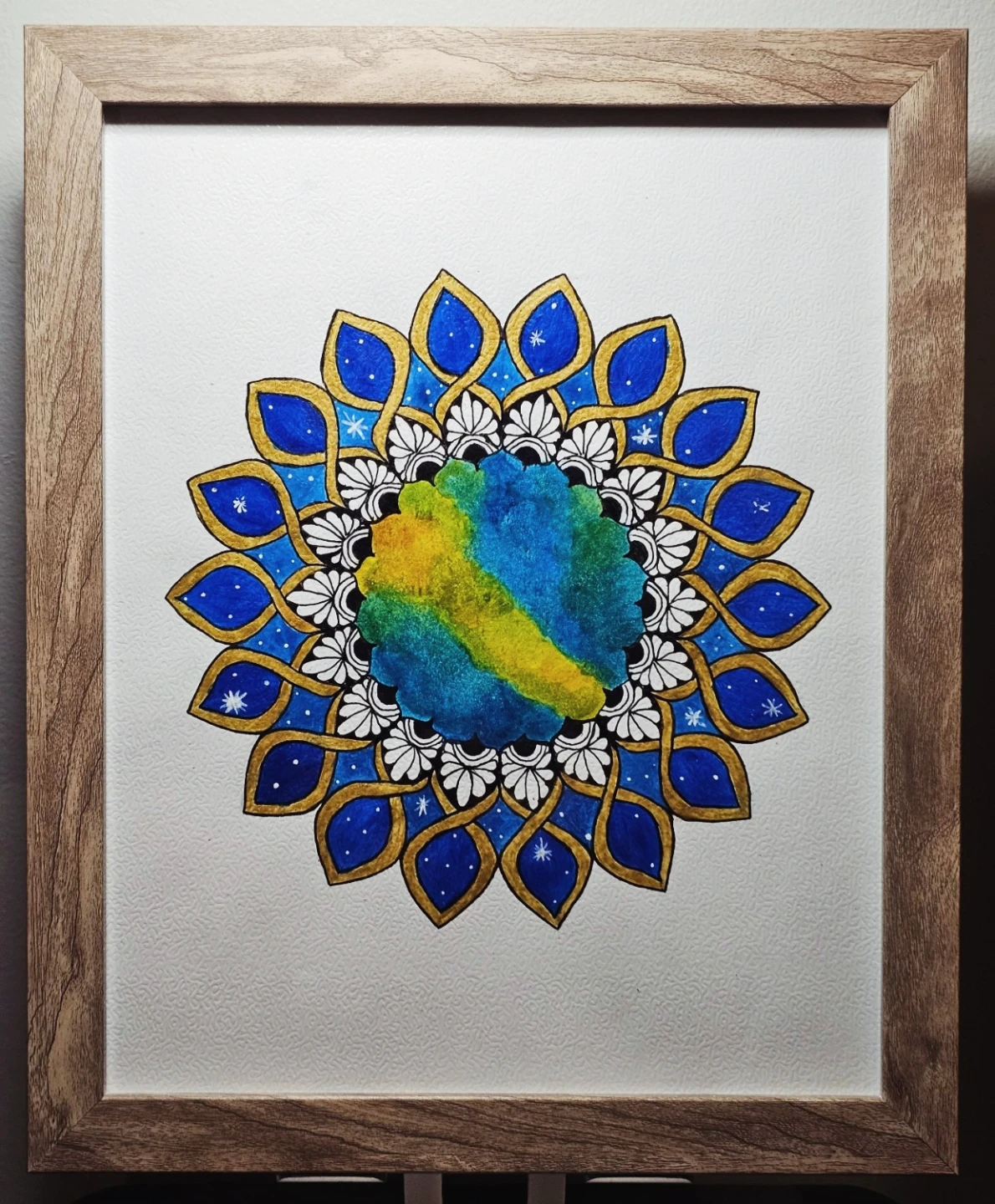 Framed Celestial Mandala Art