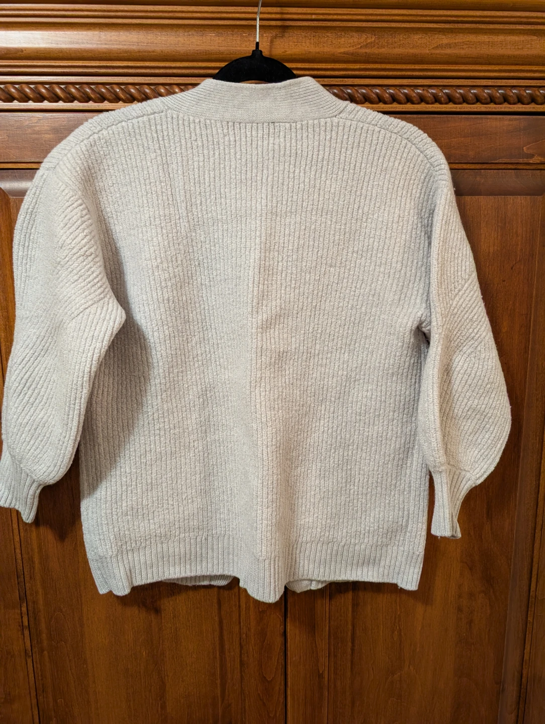 Wilfred Free grey rib 100% merino wool cardigan sizeXS - photo 2