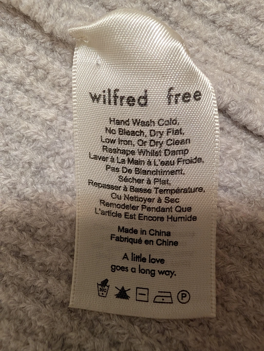 Wilfred Free grey rib 100% merino wool cardigan sizeXS - photo 4
