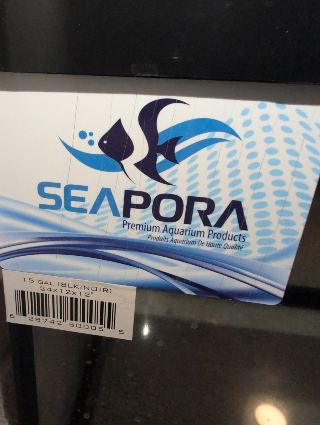 Seapora 15 gallon fish tank with mesh top