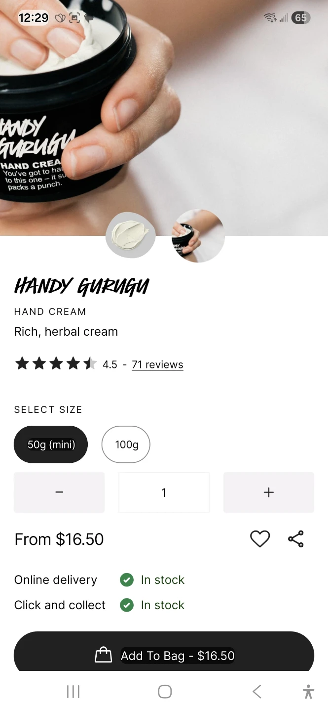 Lush Handy Gurugu Hand Cream 100g - photo 3