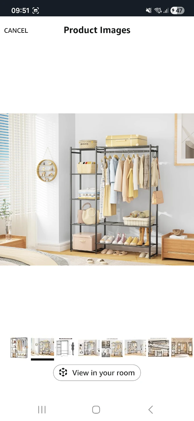 Neprock Clothing Rack With Shelves