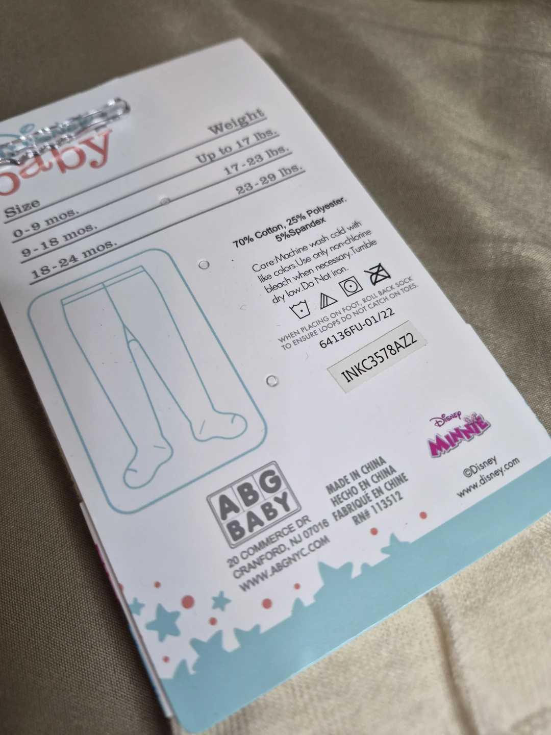 So Cute Disney Baby 9-18 months MinniecTights - photo 4