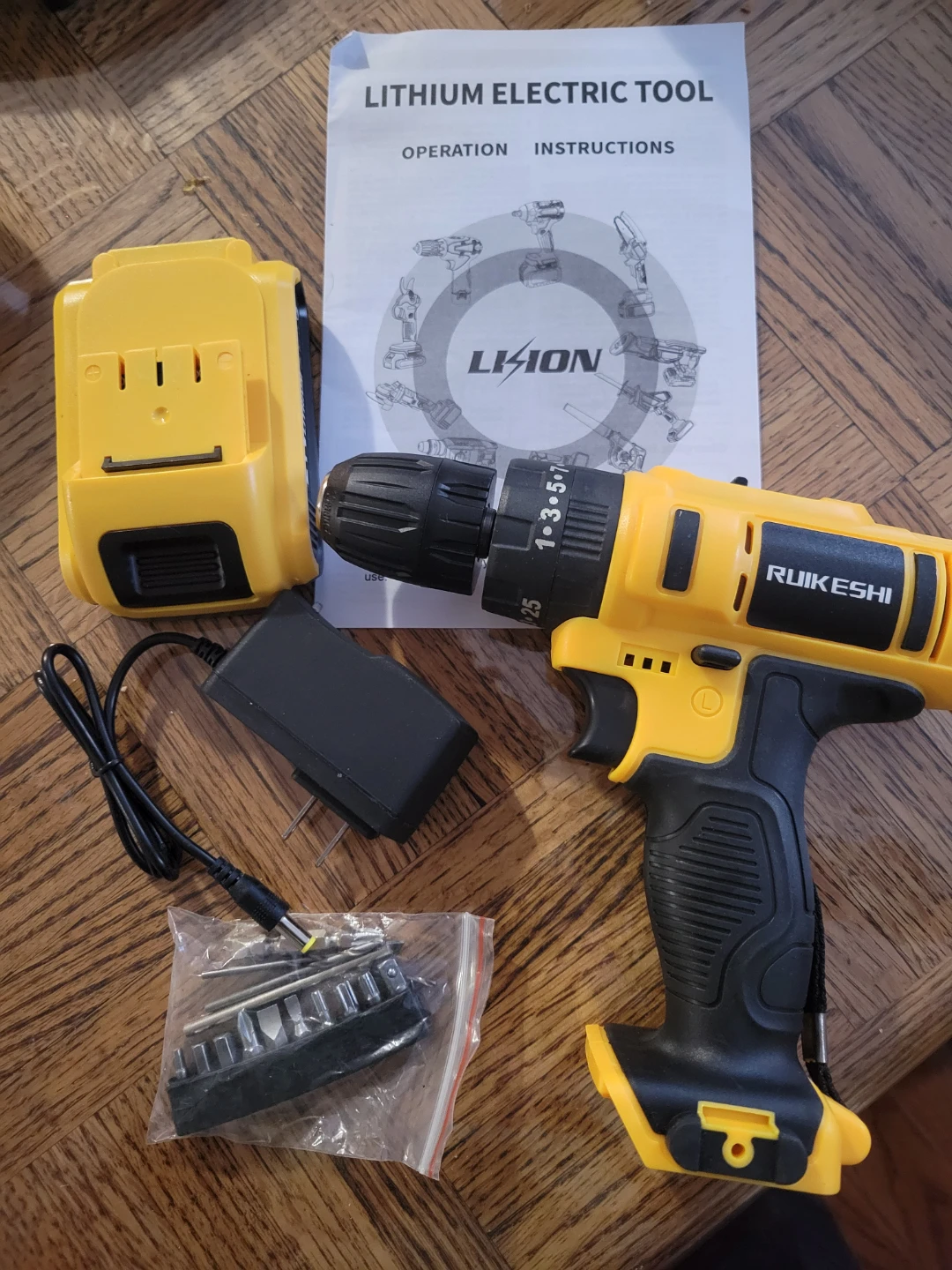 RUIKESHI Lithium Electric HAMMER Drill set. NEW!