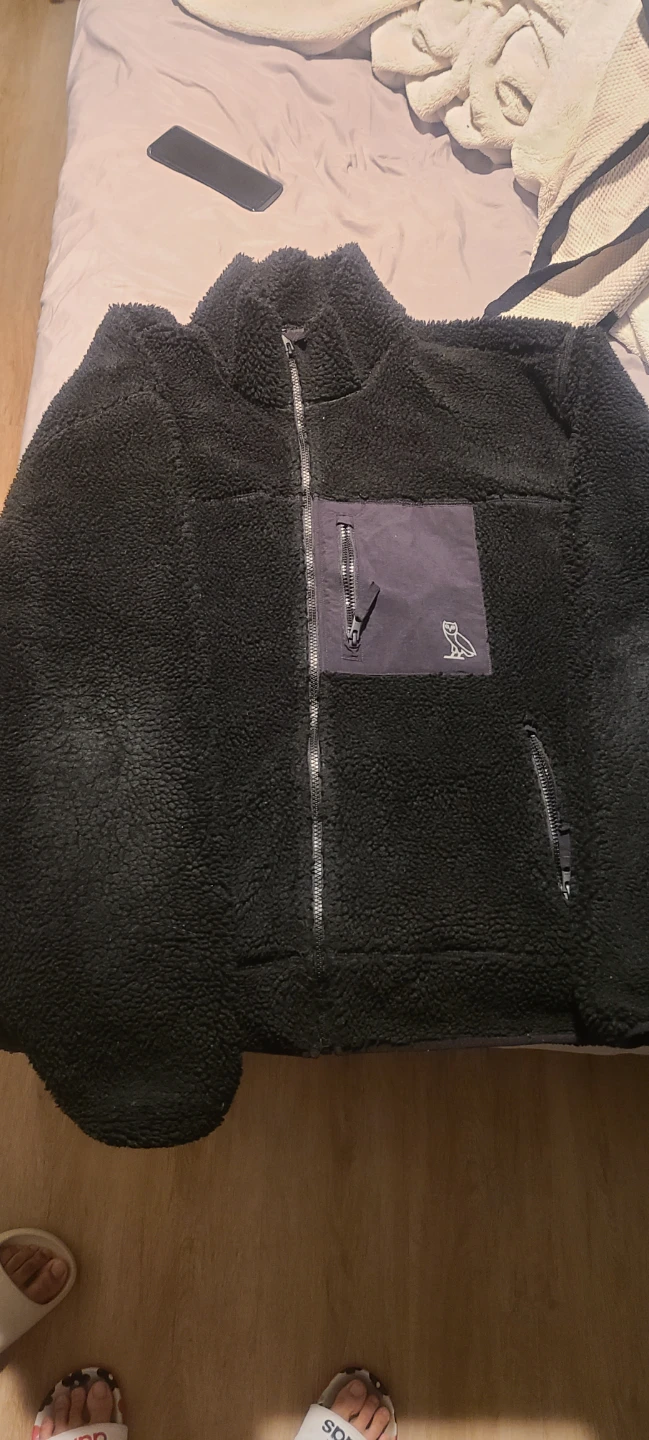 OVO October's Very Own Black Fleece Jacket Size 3XL