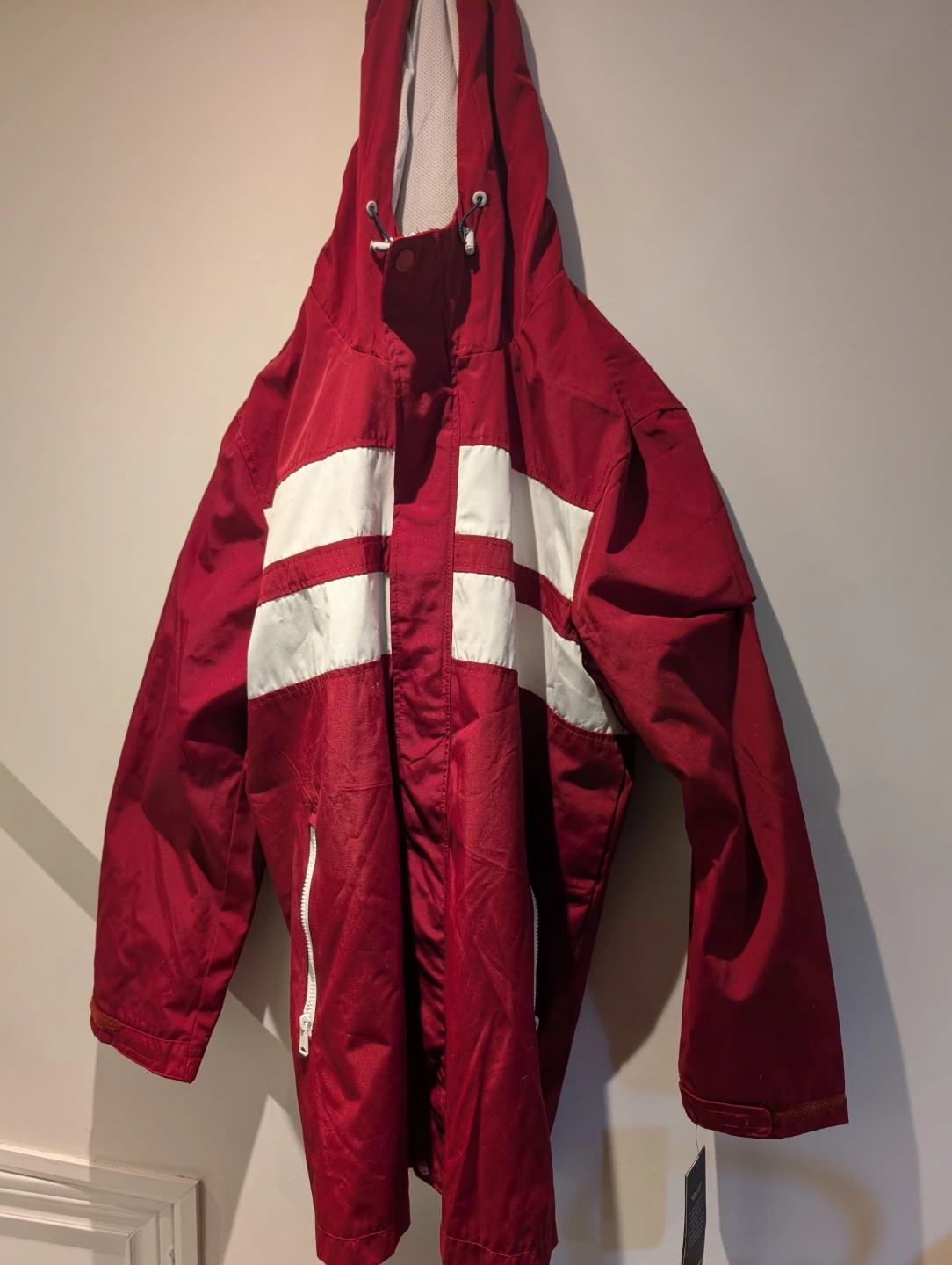 Tommy Hilfiger Red & White Striped Windbreaker Jacket - photo 3