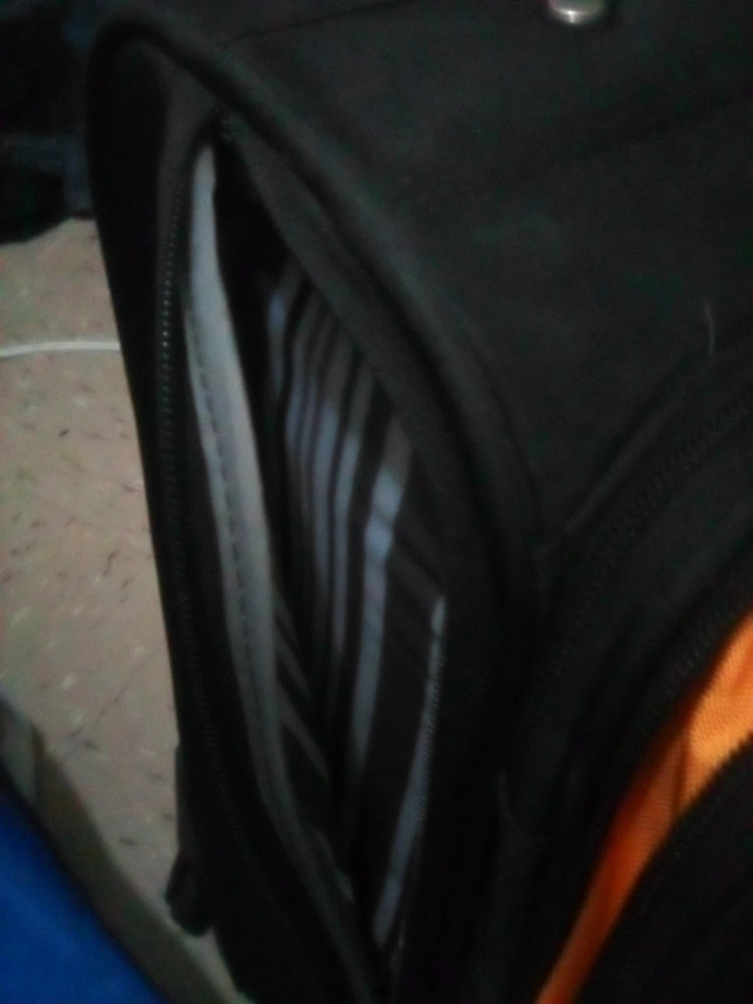 Black Rolling Suitcase with Orange Accents - photo 4