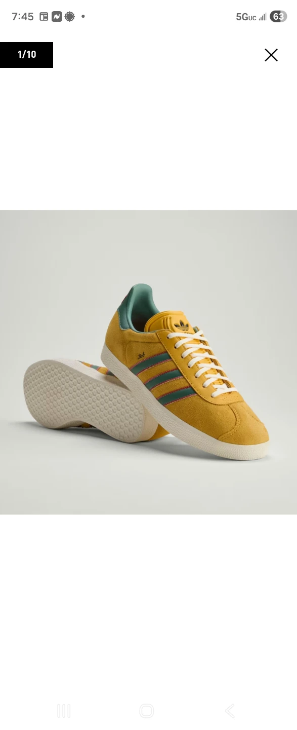 Adidas Gazelle Bob Marley Edition Yellow Suede Sneakers