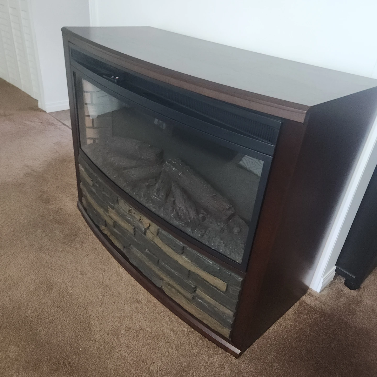 Electric Fireplace with Storage Drawer - photo 4