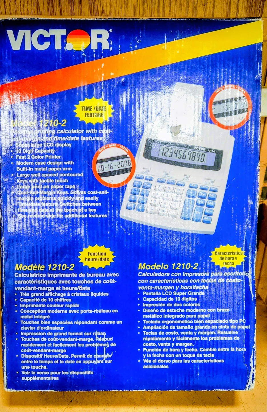 Victor 1210-2 Printing Calculator with Time/Date - photo 2