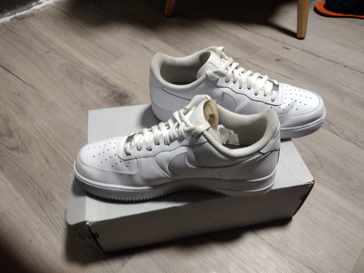 Nike Air Force 1 Low White Leather Sneakers - photo 5