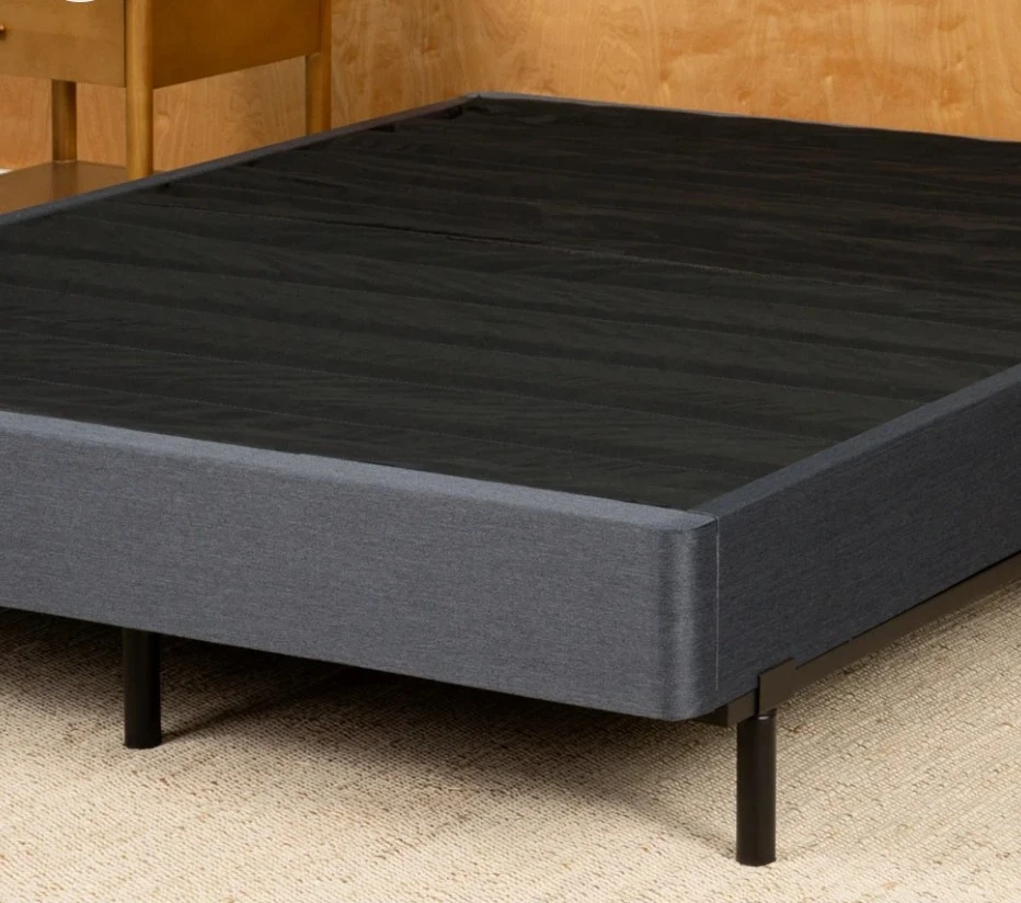 Dark Grey Fabric Bed Frame Base - photo 2