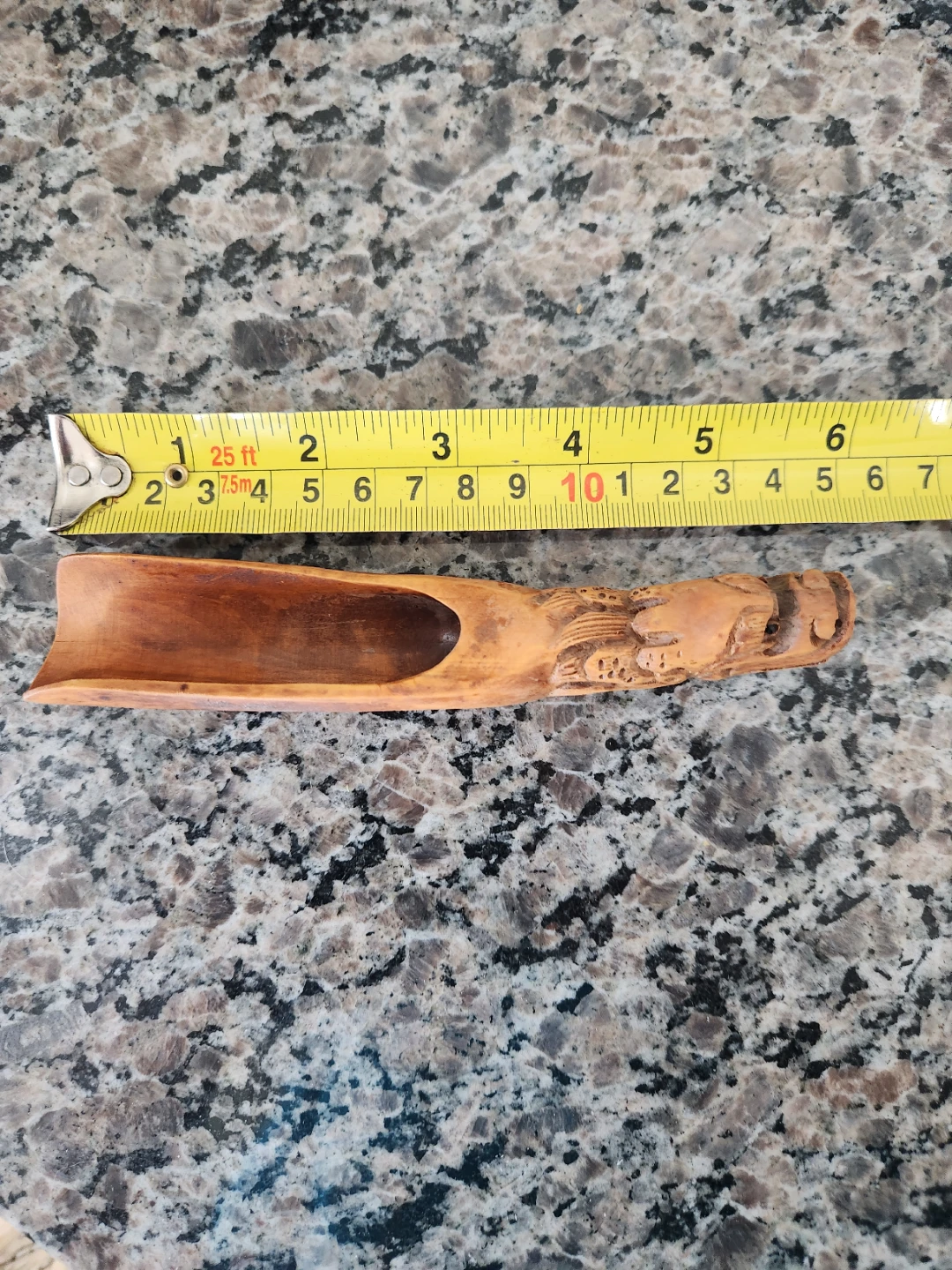 Carved Wooden Scoop with Dragon Design - photo 2