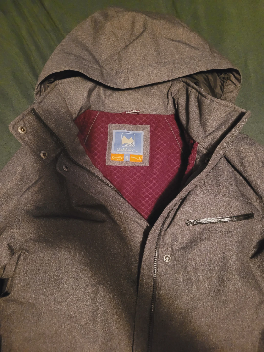 Wind River XL Grey Hooded Winter Jacket - photo 3
