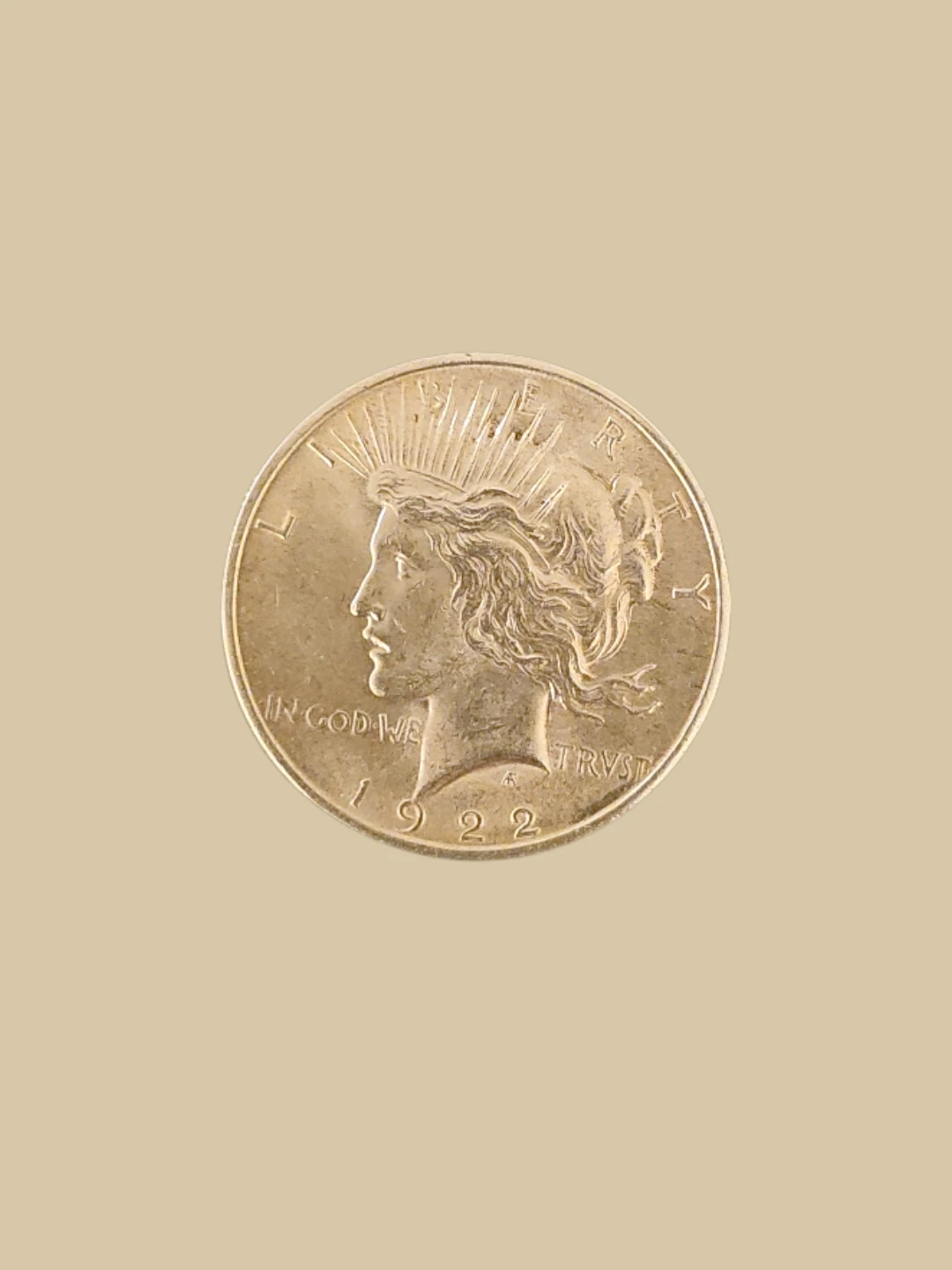 1922 Peace Silver Dollar Coin - photo 2