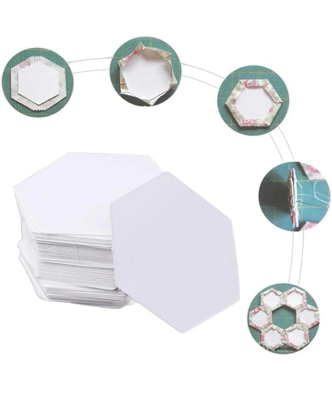 Hexagon Quilting Paper Templates 200Pcs...New
