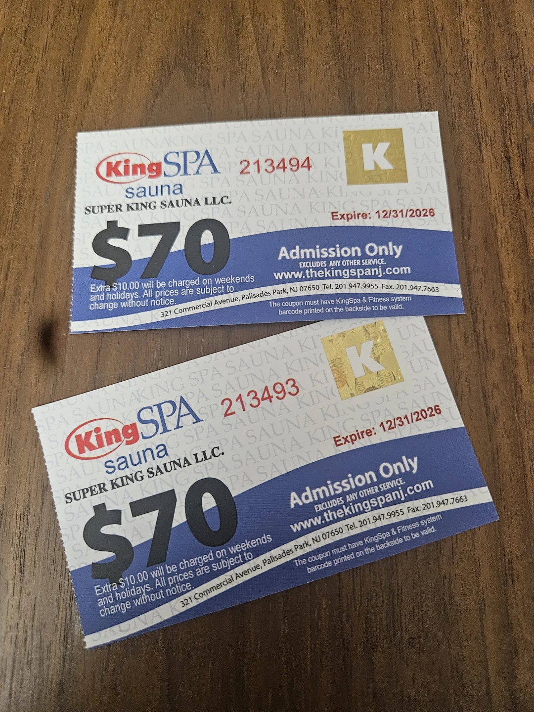 $70 King Spa Admission Coupon - Expires 12/31/2026