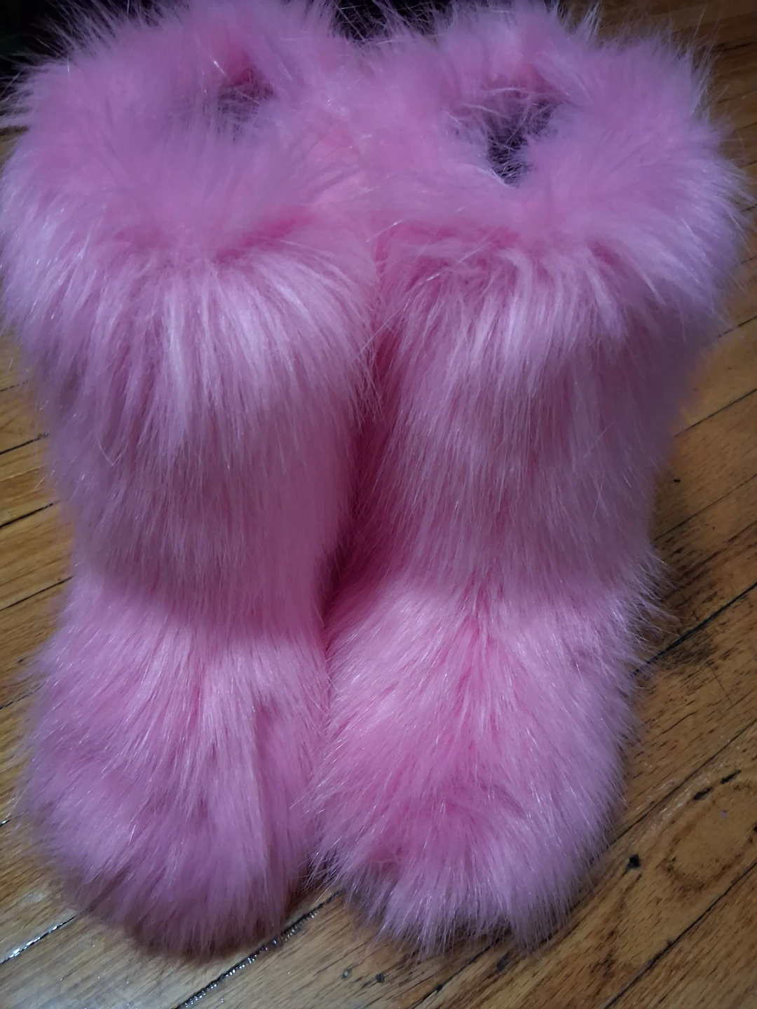 Pink Faux Fur Boots