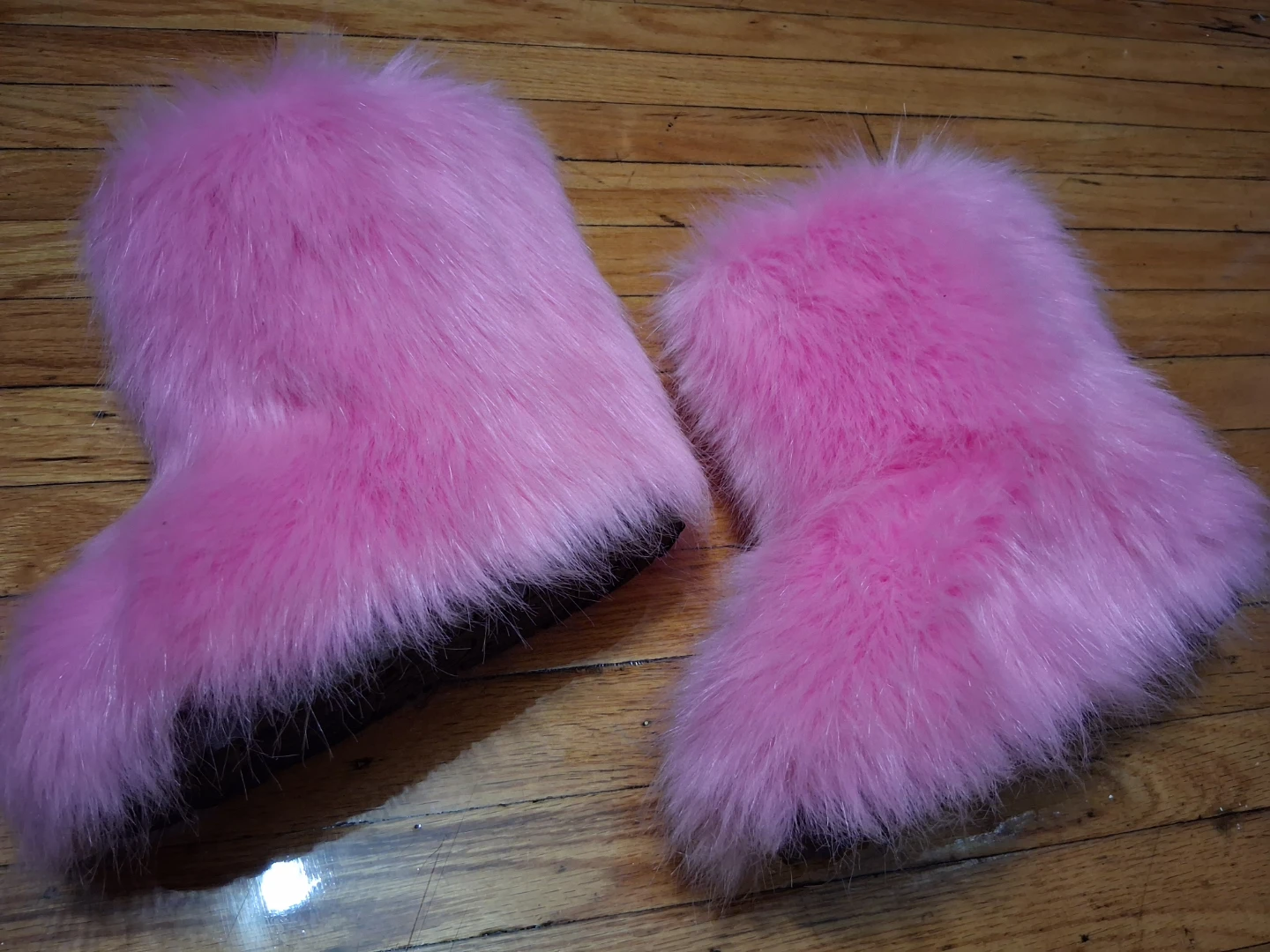 Pink Faux Fur Boots - photo 2