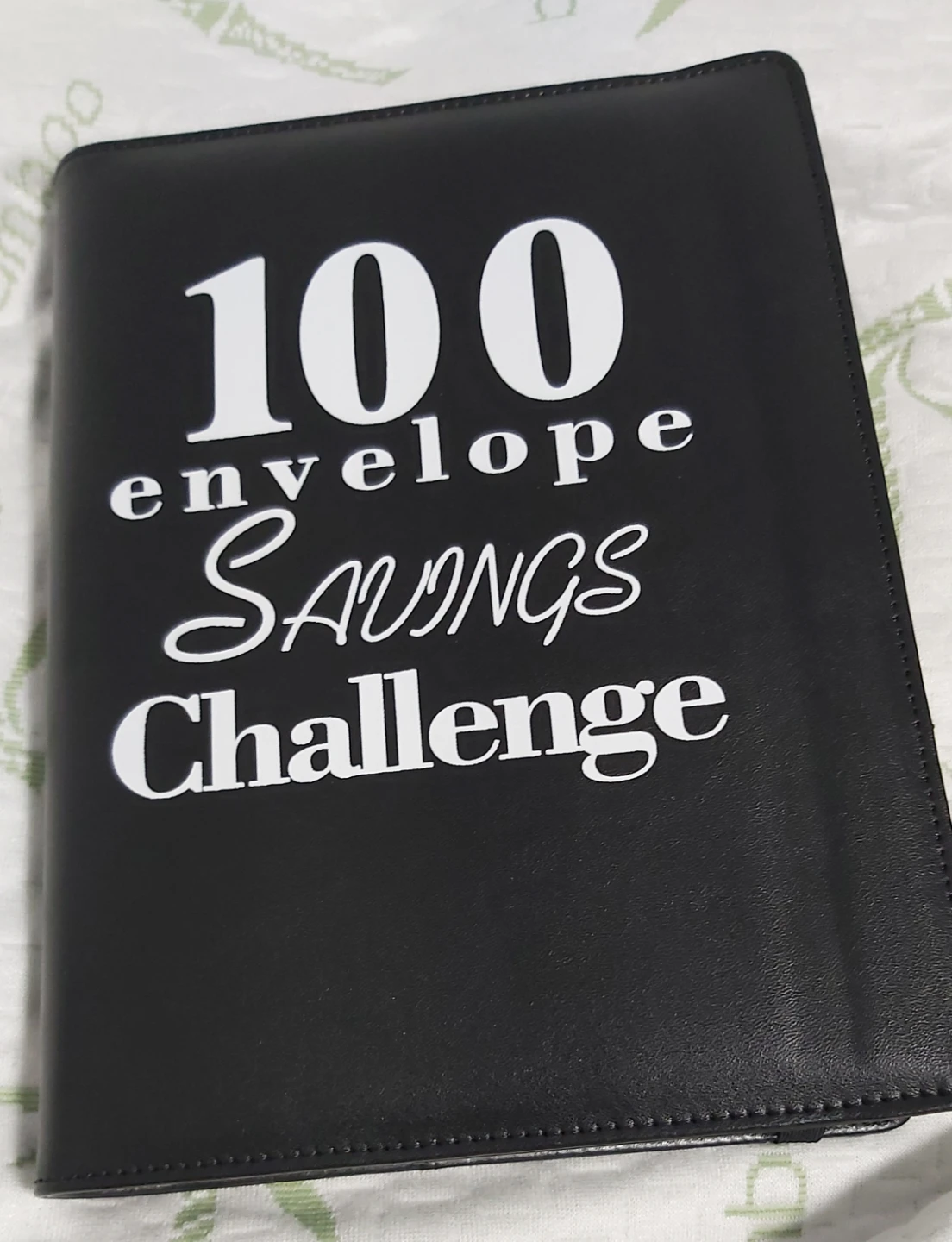 100 Envelope Savings Challenge Binder (black) 🌱