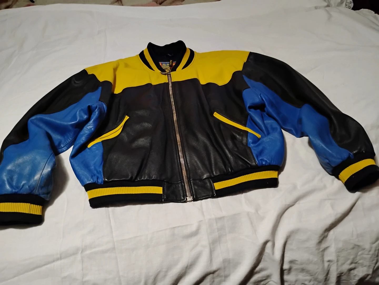 Uncle Sam Sportswear Leather Bomber Jacket XL