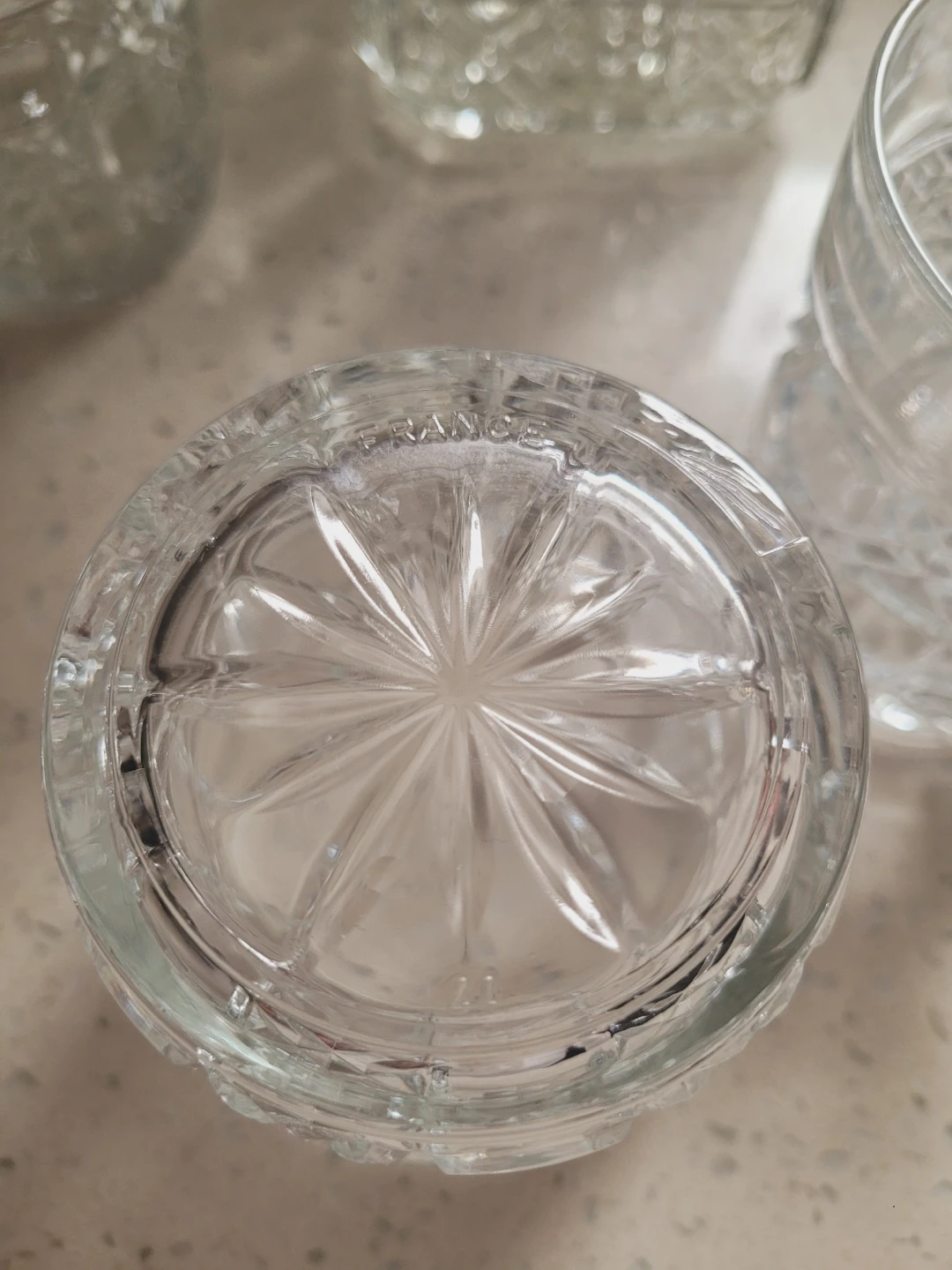 Glass Decanter and Tumbler Set French Crystal Damier - photo 2