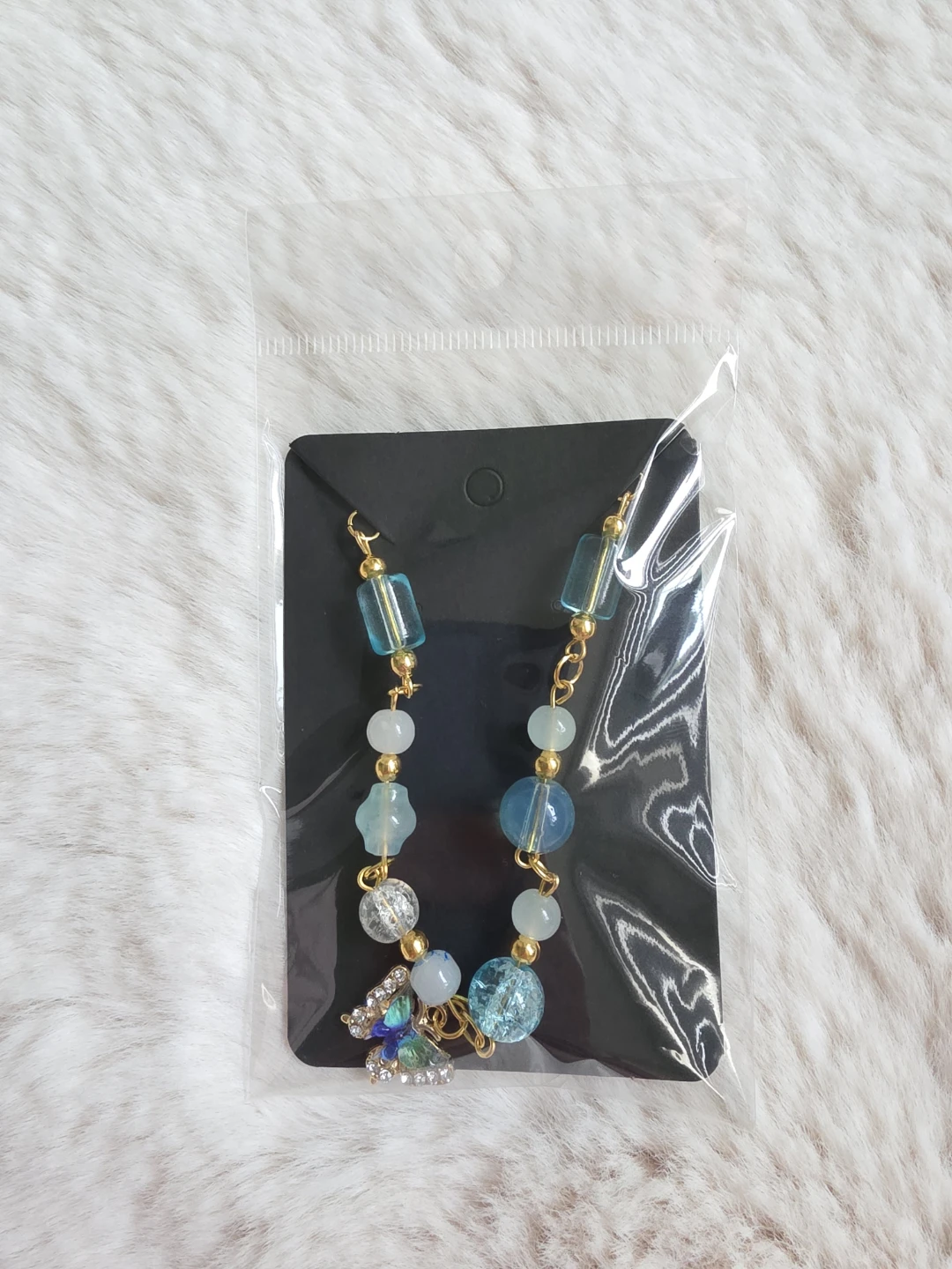 Beaded Bracelet with Butterfly Charm - photo 2