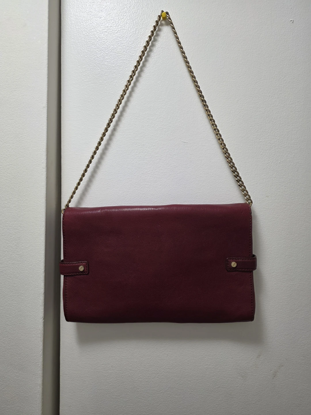 Michael Kors Clutch with Chain - Burgundy - photo 2