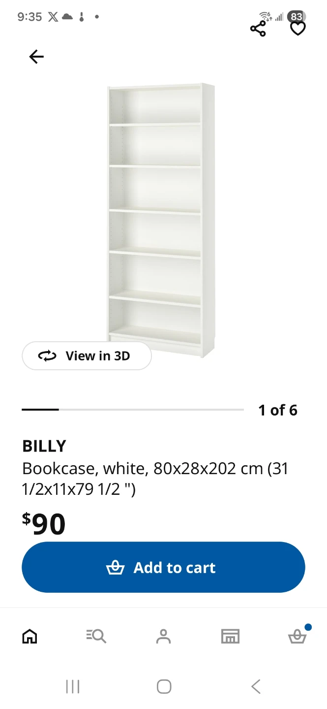 2 White BILLY Bookcases 80x28x202 cm - photo 3