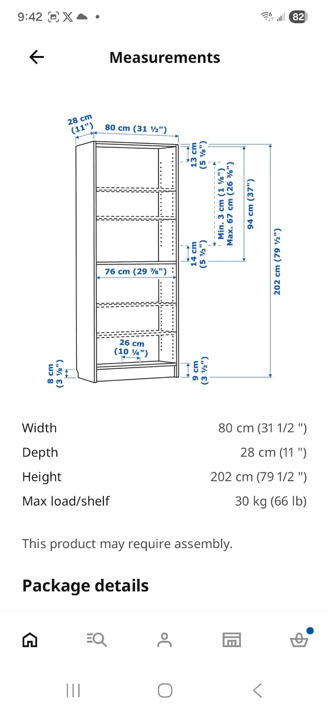 2 White BILLY Bookcases 80x28x202 cm - photo 4