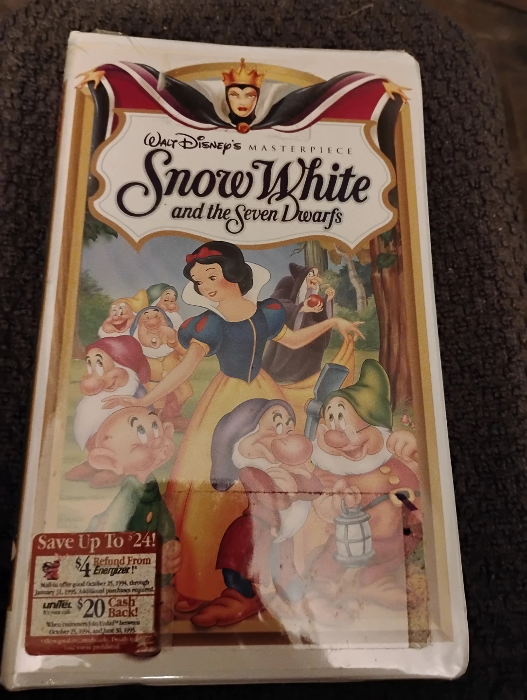 VINTAGE!! DISNEY'S SNOW WHITE & THE SEVEN DWARFS, 1994, VHS