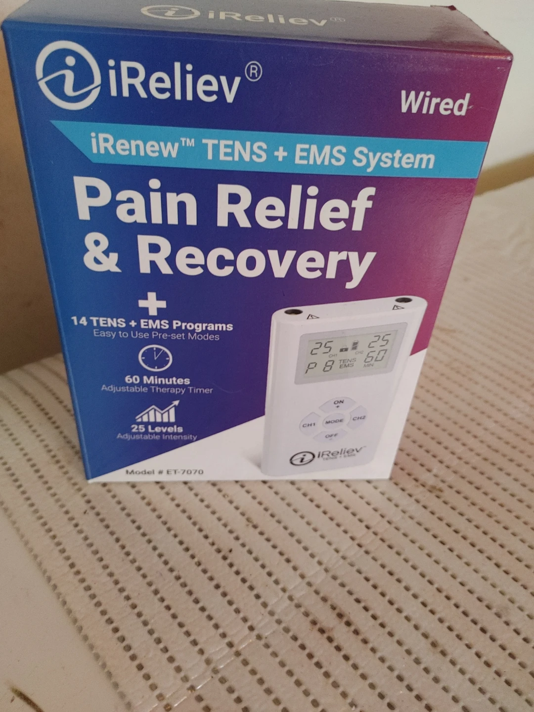 iReliev iRenew TENS + EMS System Pain Relief & Recovery