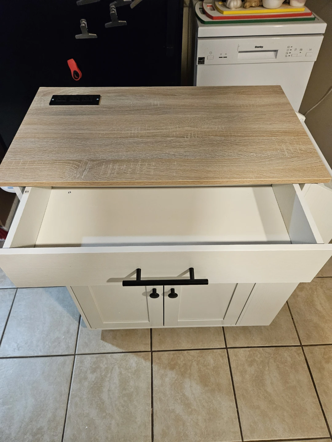 Brand New Kitchen Island Cart on Wheels - photo 3