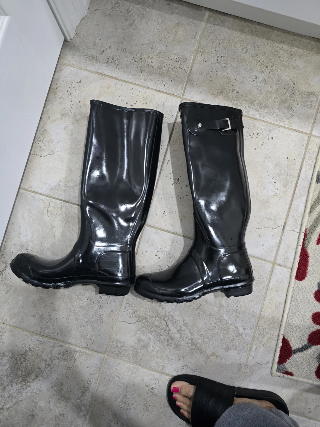 Hunter Women's Tall Gloss Rain Boots Black - photo 3