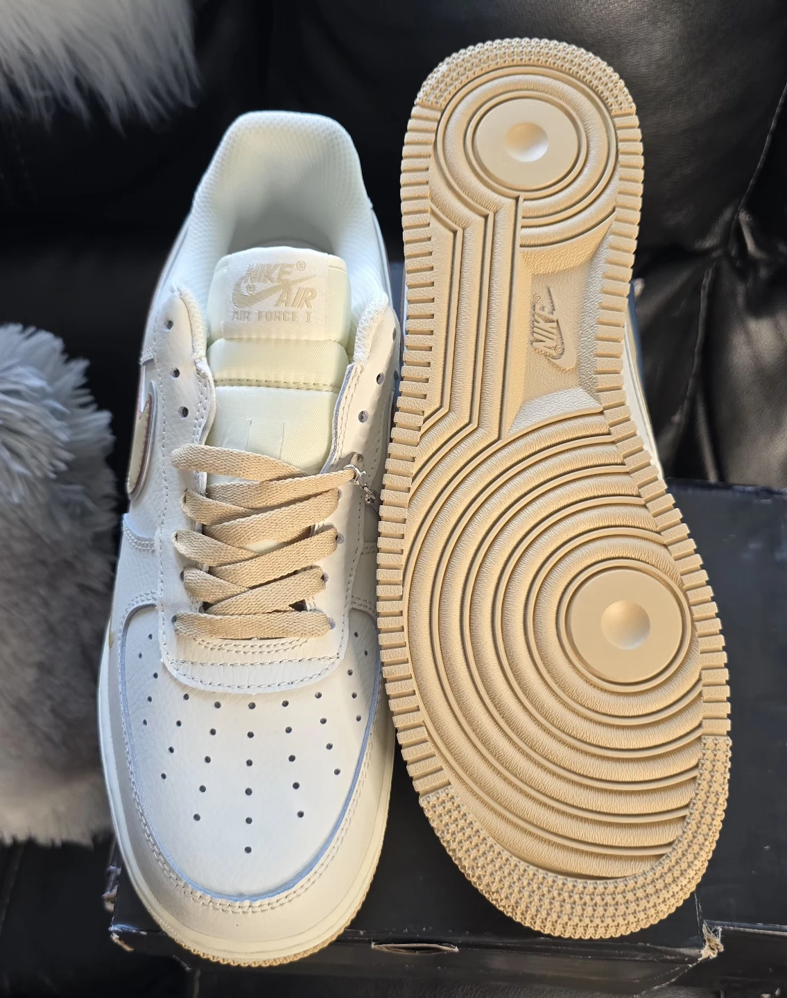 Brand new Air Force 1 07 Low Keep Fresh Beige Khaki Silver sale - photo 5