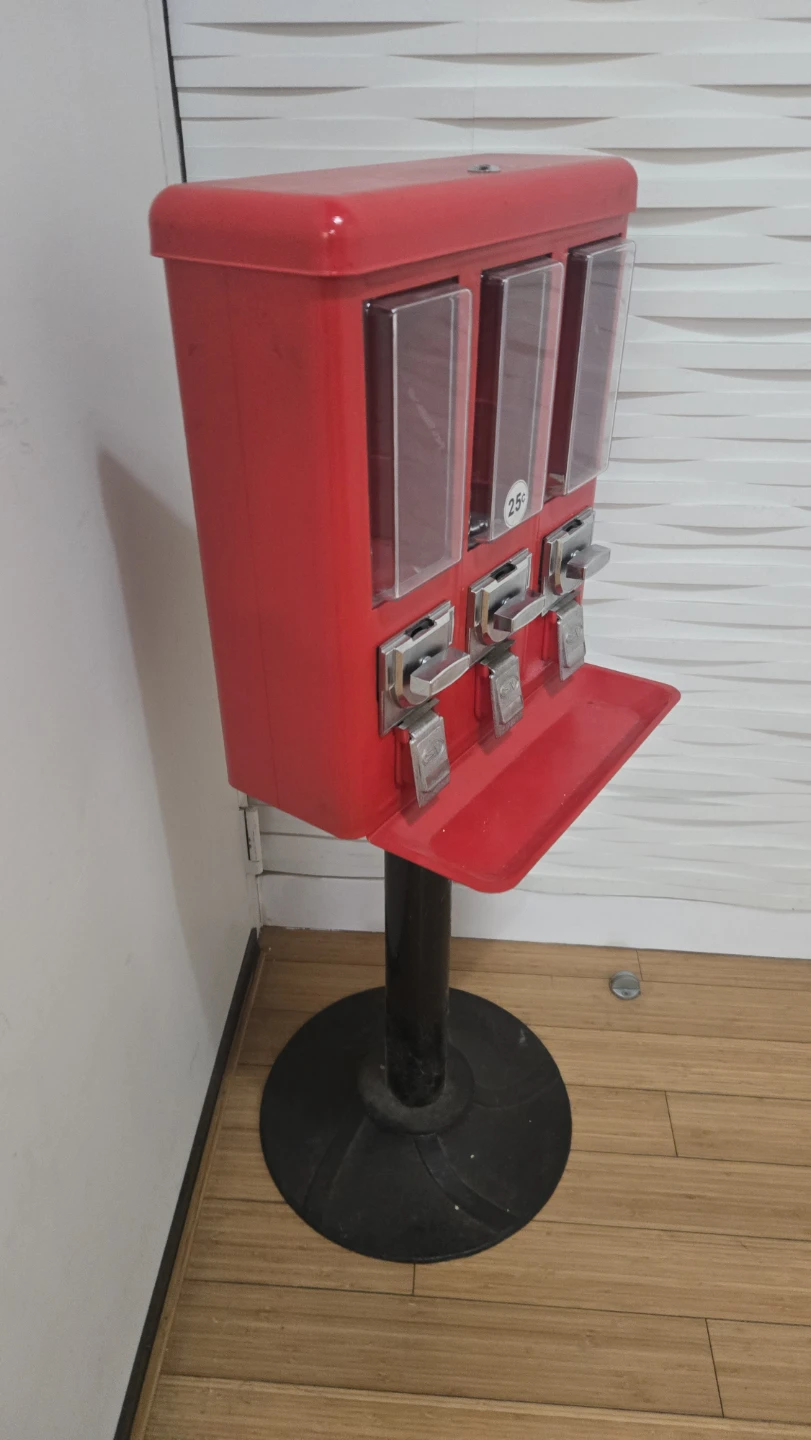 Red Triple Gumball Machine - photo 2