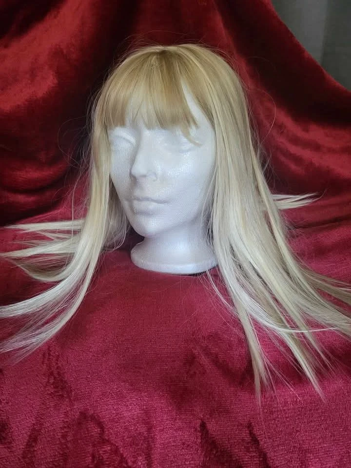 Blonde Straight Wig with Bangs - photo 2