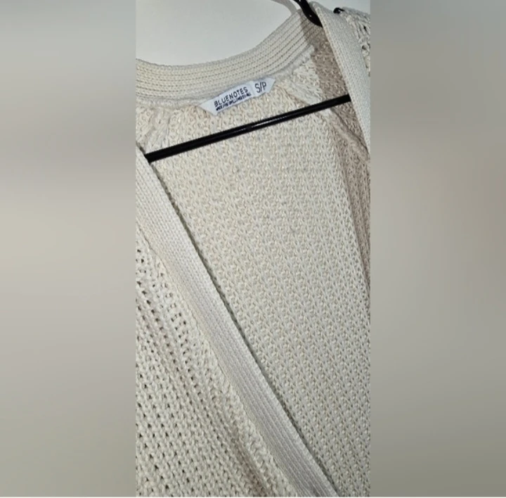 Bluenotes Cream Knit Cardigan Sweater - Size S/P - photo 3