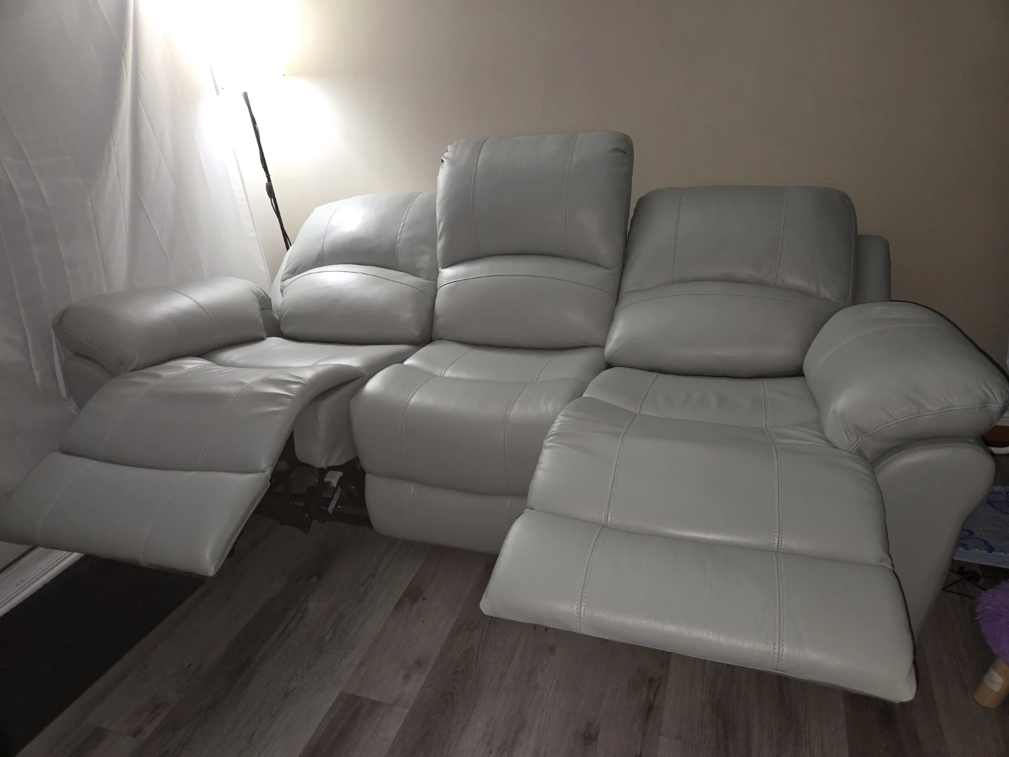 Aqua color 3-Seater Power Reclining Sofa - photo 2