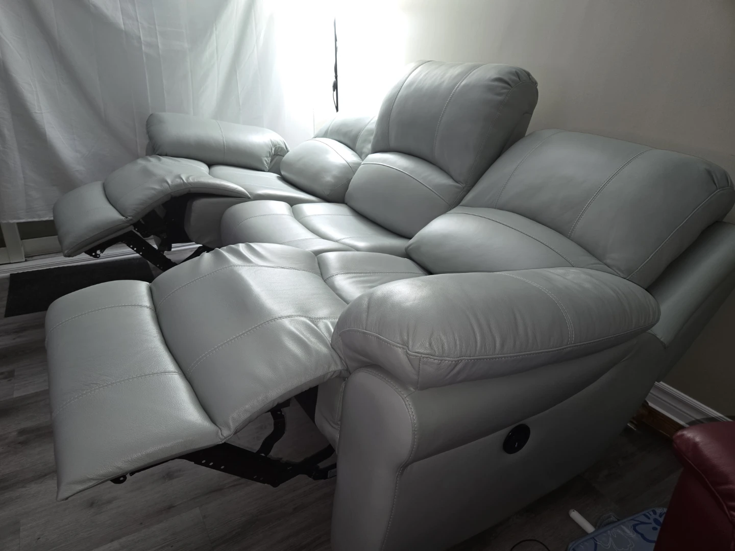 Aqua color 3-Seater Power Reclining Sofa - photo 3