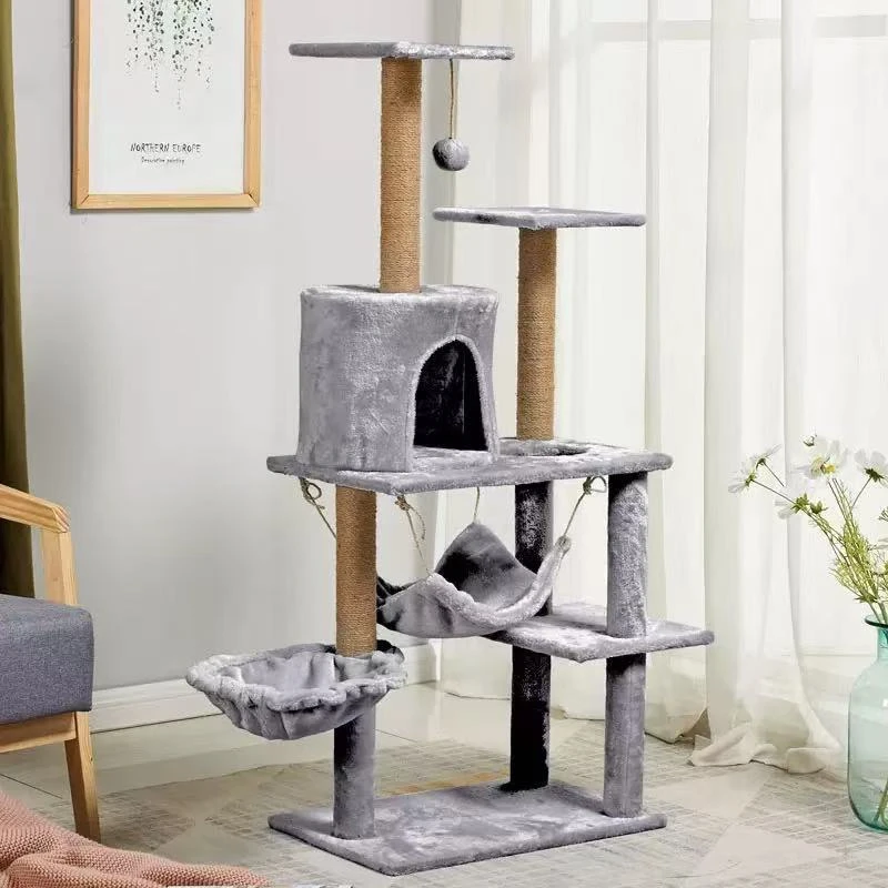Multi-level Cat Tree Condo with Hammock and Scratching Posts