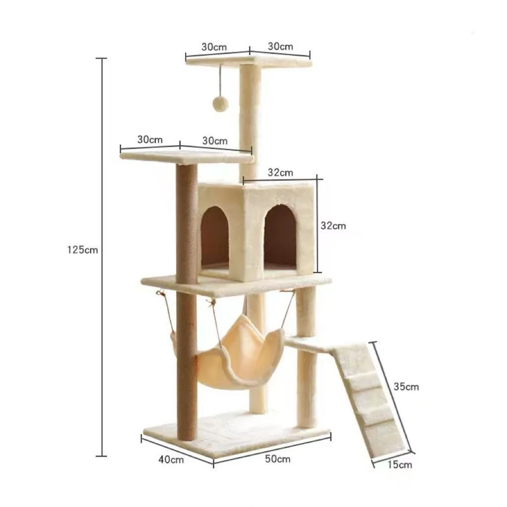 Multi-level Cat Tree Condo with Hammock and Scratching Posts - photo 2