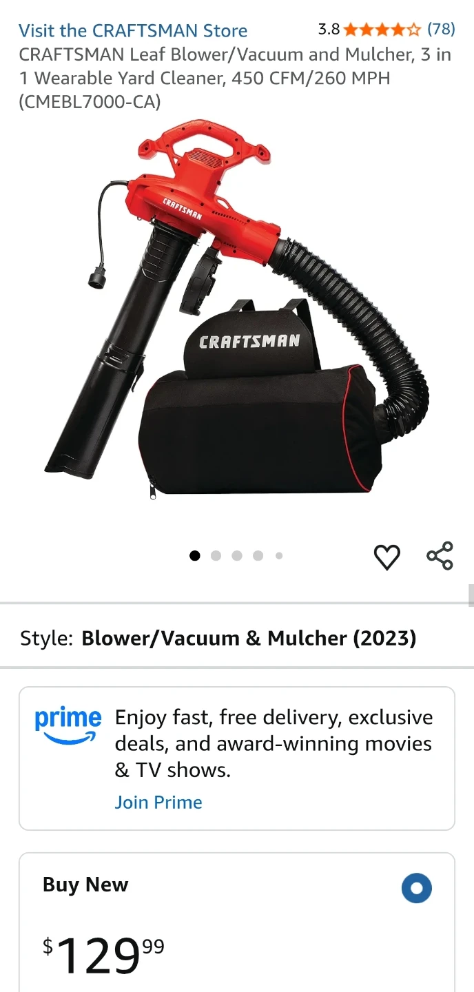 CRAFTSMAN Leaf Blower/Vacuum and Mulcher - photo 4