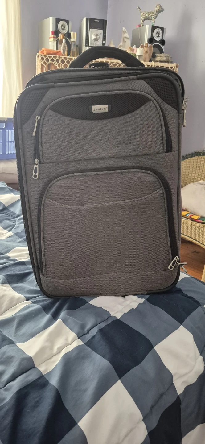 Samboro Grey Luggage with Wheels