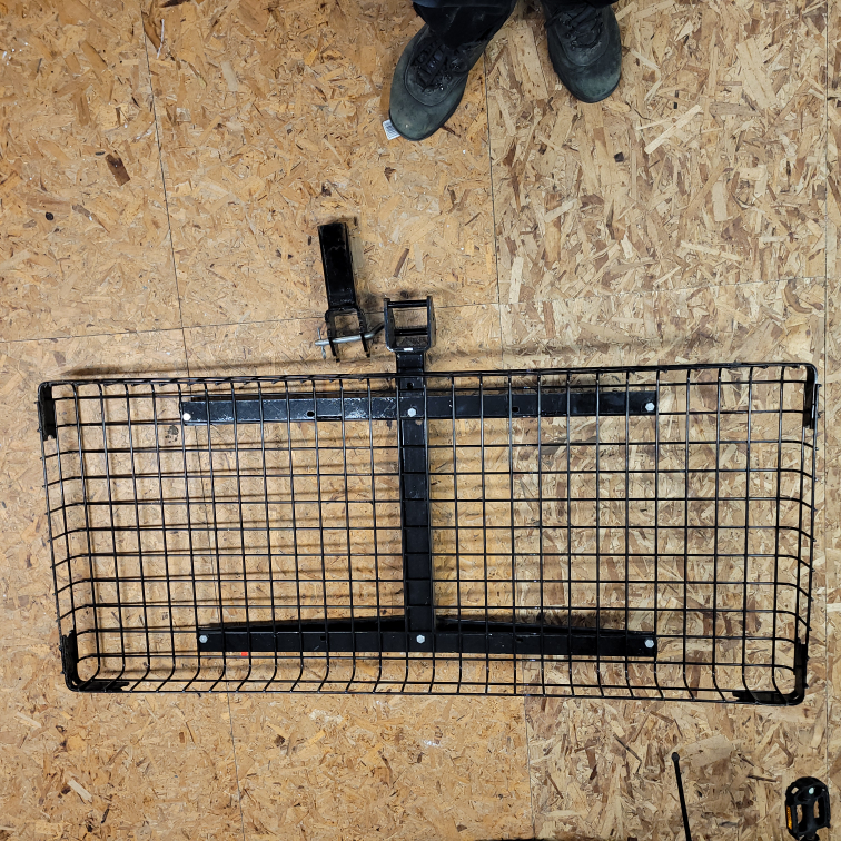 Black Metal Hitch Mount Cargo Carrier Basket