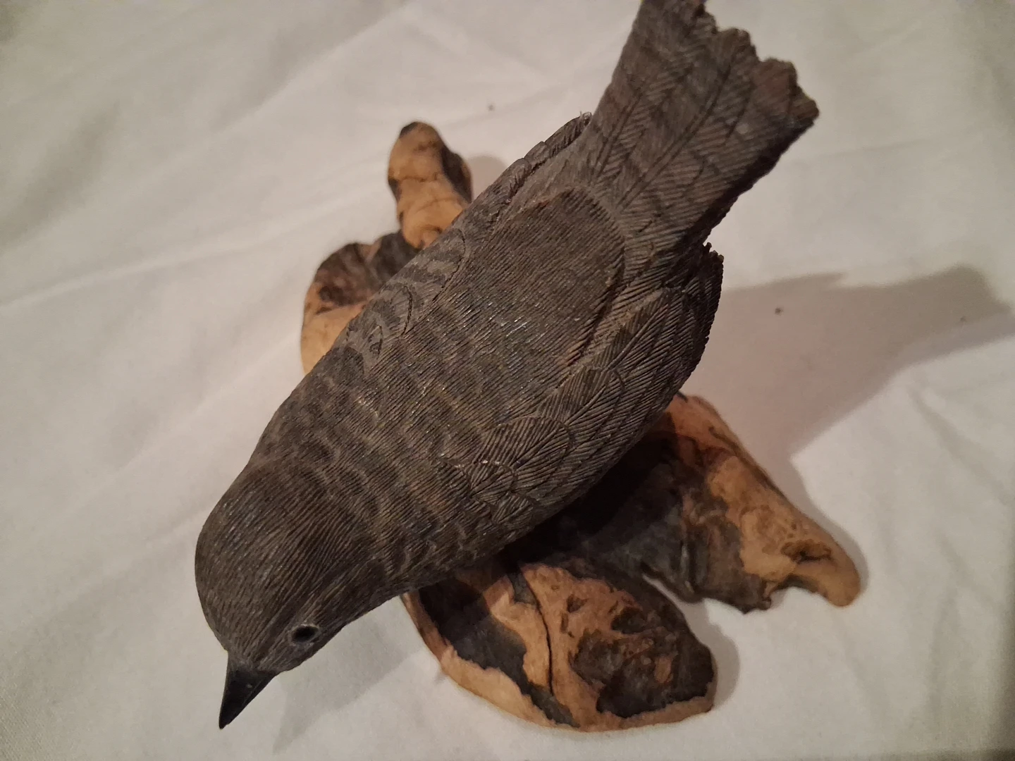 Carved Wooden Bird on Driftwood medidas 10 cm - photo 5