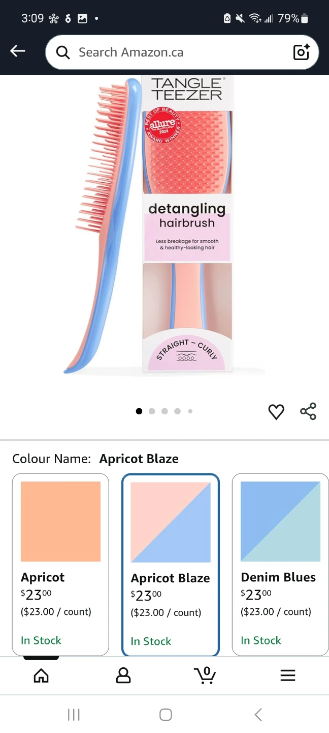 Tangle Teezer Detangling Hairbrush - Apricot Blaze