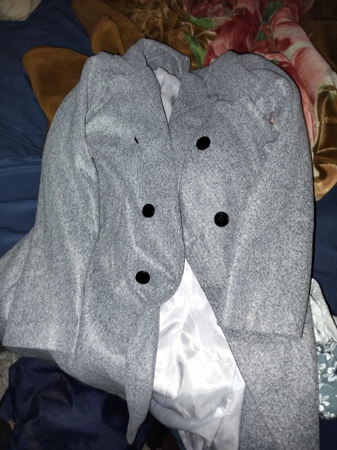 Grey Double-Breasted coat 🏆
