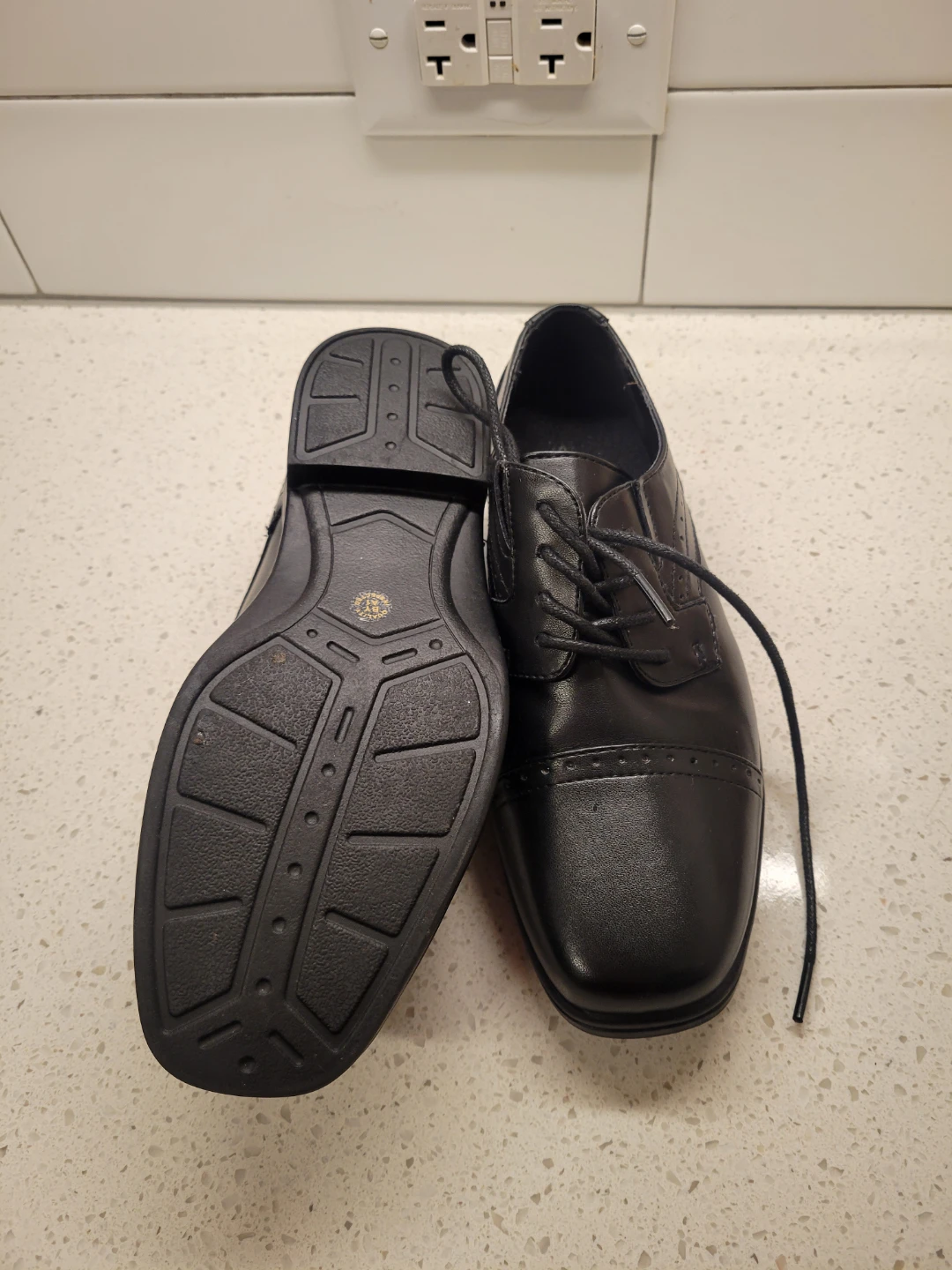 Black Cap Toe Oxford Dress Shoes - photo 2